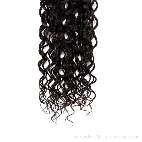 Rebecca 8A Grade Non Remy 24 to 40 Inches Super Long Water Wave for Black Women 100g Natural Black Cheap Brazilian Hair Weave